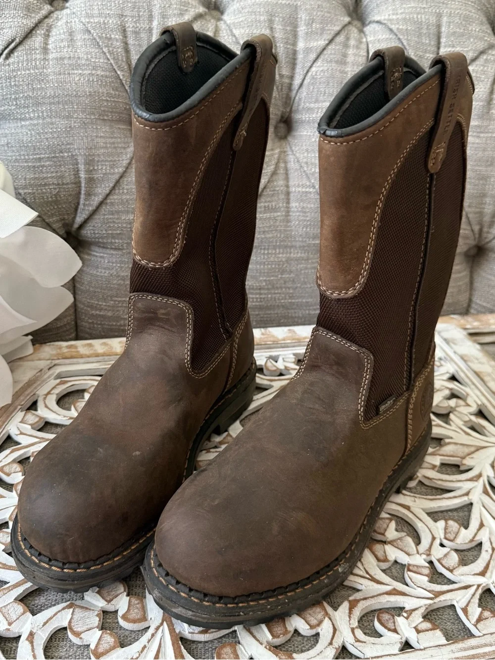 Irish Setter Work Boots Men's Brown Pull-On 8.5